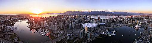 Sunset over Vancouver
